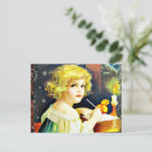 Viktorianisches Weihnachtskind Feiertagspostkarte (Stehend Vorderseite)