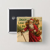 Viktorianisches Weihnachtsknopf-Button Button (Vorne & Hinten)