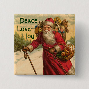 Viktorianisches Weihnachtsknopf-Button Button