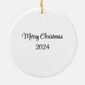 Viktorianisches Weihnachtspaar Keramik Ornament (Hinten)