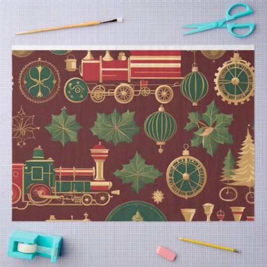 viktorianisches Weihnachtspapier Seidenpapier (Basteln)