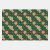 Viktorianisches Weihnachtspinwheel Geschenkpapier Set (Vorderseite 3)