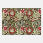Viktorianisches Weihnachtspinwheel Geschenkpapier Set (Vorderseite)