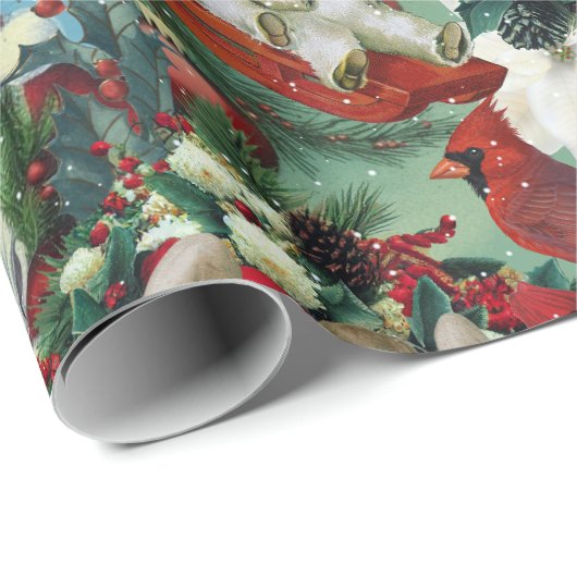 Viktorianisches Weihnachtsportrait Geschenkpapier (Rolleneckpunkt)