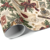 Viktorianisches Weihnachtspostamt Geschenkpapier (Rolleneckpunkt)