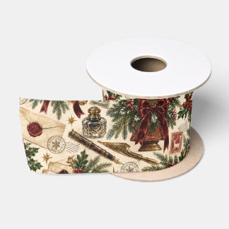 Viktorianisches Weihnachtspostamt Satinband