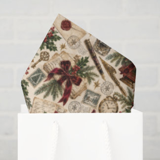 Viktorianisches Weihnachtspostamt Seidenpapier