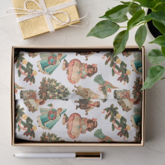 Viktorianisches Weihnachtsseidenpapier Seidenpapier (Geschenk)