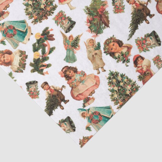 Viktorianisches Weihnachtsseidenpapier Seidenpapier (Detail)