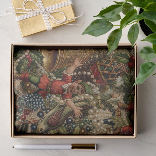 Viktorianisches Weihnachtsüberfluss-Geschenkpapier Seidenpapier (Geschenk)