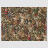 Viktorianisches Weihnachtsüberfluss-Geschenkpapier Seidenpapier (Vorderseite)