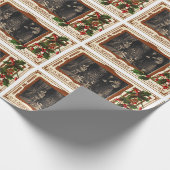 Viktorianisches WeihnachtsVintage Geschenkpapier (Ecke)