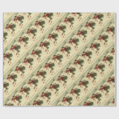 Viktorianisches WeihnachtsVintage Retro Kunst Geschenkpapier (Flach)