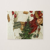 Viktorianisches WeihnachtsVintage Retro Kunst Puzzle (Horizontal)