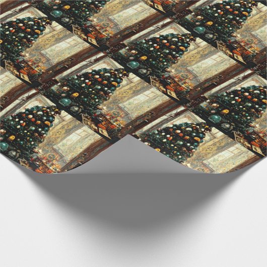 Viktorianisches Weihnachtswrapping-Papier Geschenkpapier (Ecke)