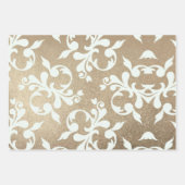 Viktorianisches Weißgold Hochzeitspapier Geschenkpapier Set (Vorderseite 2)