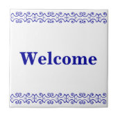 Viktorianisches willkommenes Zeichen Fliese (Vorderseite)