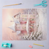 Viktorianisches Winterhaus Seidenpapier (Basteln)