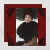 Viktorianisches Winterportrait Vintag (Vorne/Hinten)