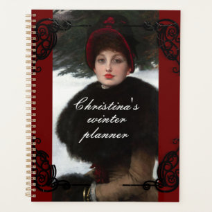 Viktorianisches Winterportrait Vintag Planer