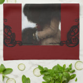 Viktorianisches Winterporträt Geschirrtuch (Gefaltet)