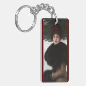 Viktorianisches Winterporträt Schlüsselanhänger (Vorderseite links)
