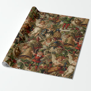 Viktorianisches Yuletide Abundance Wrapping Paper Geschenkpapier