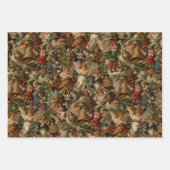 Viktorianisches Yuletide Abundance Wrapping Paper Geschenkpapier Set (Vorderseite)