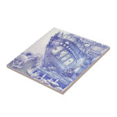 Viktorianisches Zeitalter Fantasy Sea Tiles Blau u Fliese (Seite)