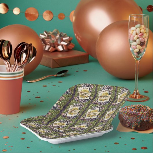 Viktorianisches Zeitalter Frohes Neujahrspapier Te Pappteller (Multi)