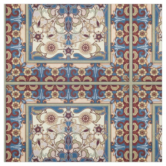 Viktorianisches Zeitalter Jugendstil-Dragonfly Blu Stoff (Muster)