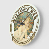 Viktorianisches Zeitalter Jugendstil durch Mucha P Große Wanduhr (Winkel)