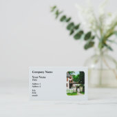 Viktorianisches Zuhause mit offenem Tor Visitenkarte (Stehend Vorderseite)