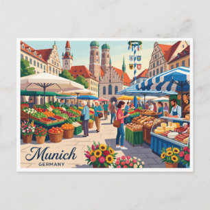 Viktualienmarkt München Deutschland Postkarte