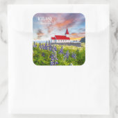 Vikurkirkja, Island Quadratischer Aufkleber (Tasche)