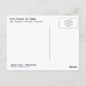 Vila Franca do Campo Postkarte (Rückseite)