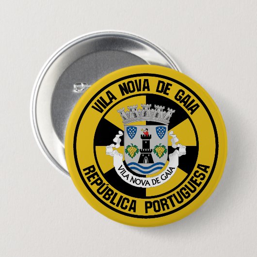Vila Nova de Gaia RundEmblem Button (Vorne & Hinten)