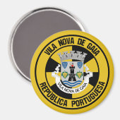 Vila Nova de Gaia RundEmblem Magnet (Vorderseite/Rückseite)