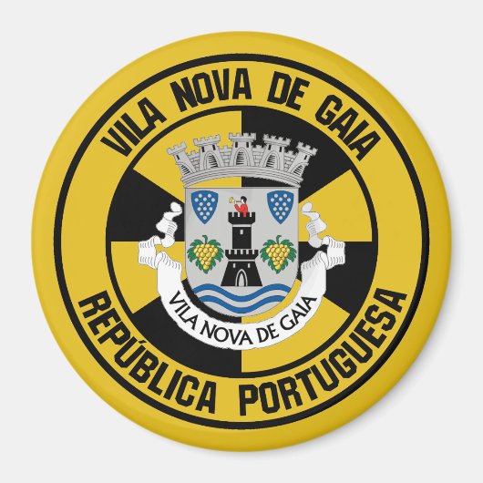 Vila Nova de Gaia RundEmblem Magnet (Vorne)