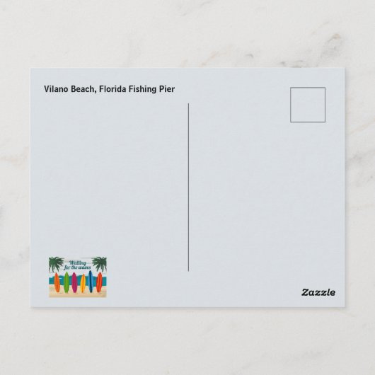 Vilano Beach, Florida Angeler Postkarte (Rückseite)