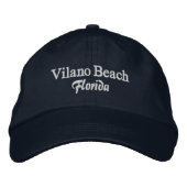 Vilano Beach Florida bestickter Baseballhut Bestickte Baseballkappe (Vorderseite)