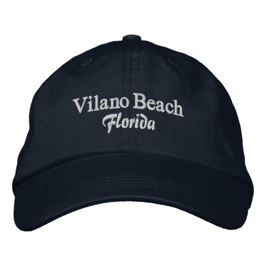 Vilano Beach Florida bestickter Baseballhut Bestickte Baseballkappe (Vorderseite)