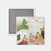 Vilaval Ragini: Frau auf ihrer Toilette Magnet (Vorderseite/Rückseite)