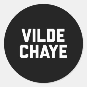 Vilde Chaye Wild Animal Yiddish Slang Jüdischer Sp Runder Aufkleber
