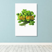 Vile Weed - Bold Funny Cilantro Leinwanddruck (Insitu (Holzboden))