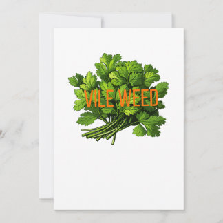 Vile Weed - Funny Anti-Cilantro Magnet Feiertagskarte