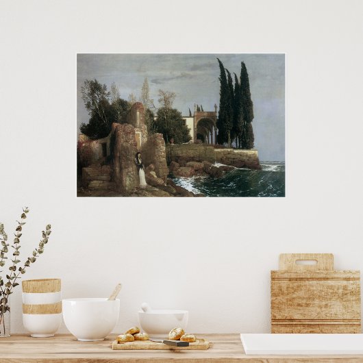 Villa am Meer, Arnold Bocklin 1878 Poster (Küche)