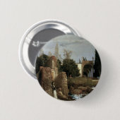 Villa am Meer by Arnold Bocklin, Symbolische Kunst Button (Vorne & Hinten)