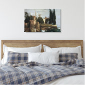 Villa am Meer by Arnold Bocklin, Symbolische Kunst Leinwanddruck (Insitu (Schlafzimmer))