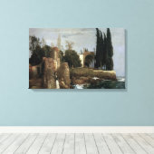 Villa am Meer by Arnold Bocklin, Symbolische Kunst Leinwanddruck (Insitu (Holzboden))